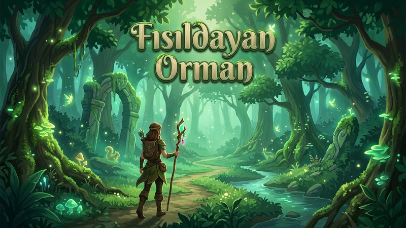 Whispering Woods RPG masal evreni banner